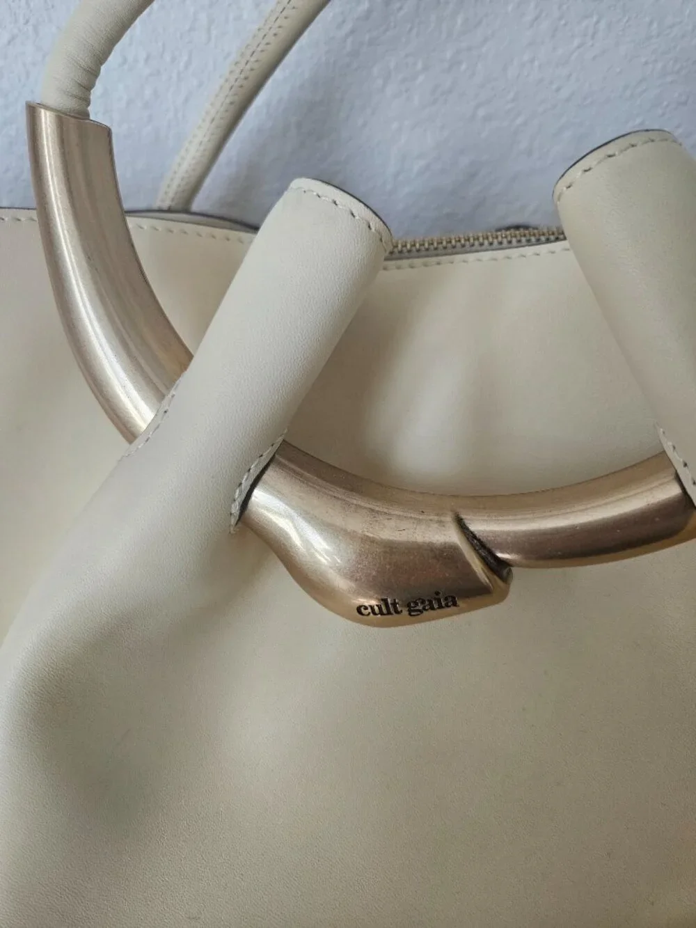 Cult Gaia Asa Shoulder Tote Burro Light Yellow Bag